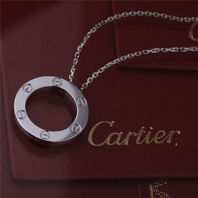 Classic Luxury Jewelry Love Necklace 18K White Gold B7014300