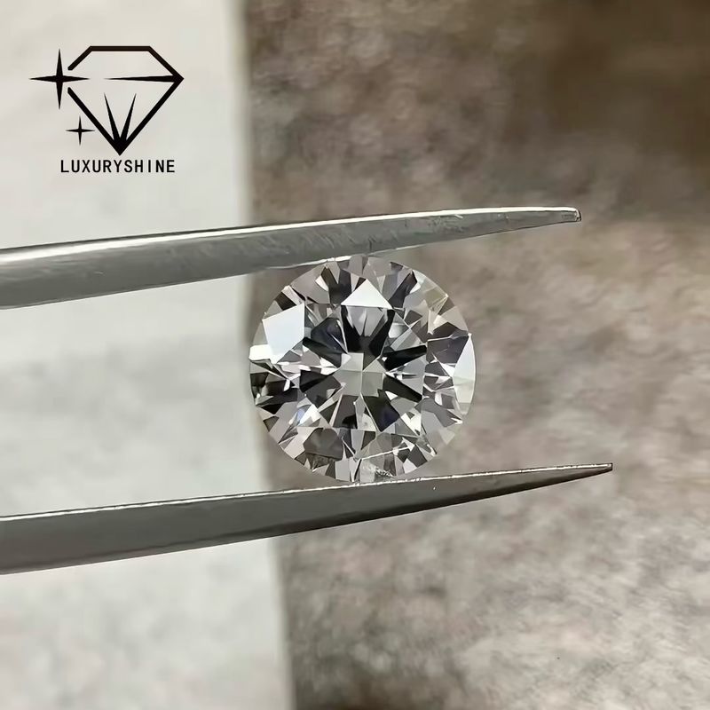LuxuryShine 100% Real Diamond D-F Color VVS2 White Round Shape Excellent Cut Lab Grown Diamonds With IGI Certificate
