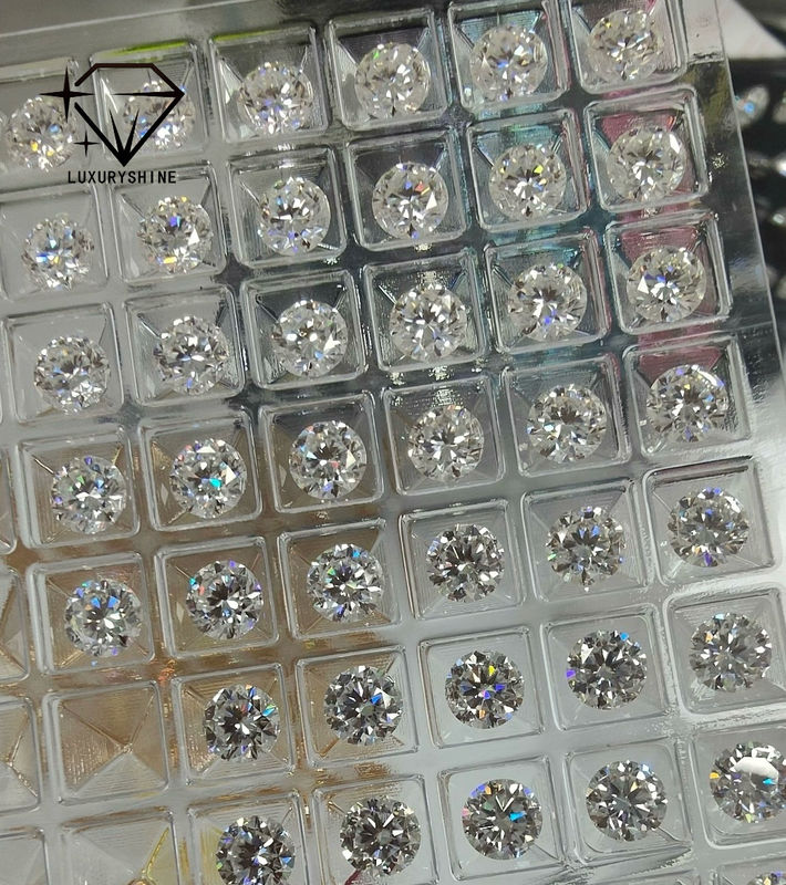 Qualidade LuxuryShine VS1 Diamante cultivado em laboratório 1ct 2ct 3ct 4ct 5ct Corte redonda Branco Excelente Corte Certificado IGI fábrica