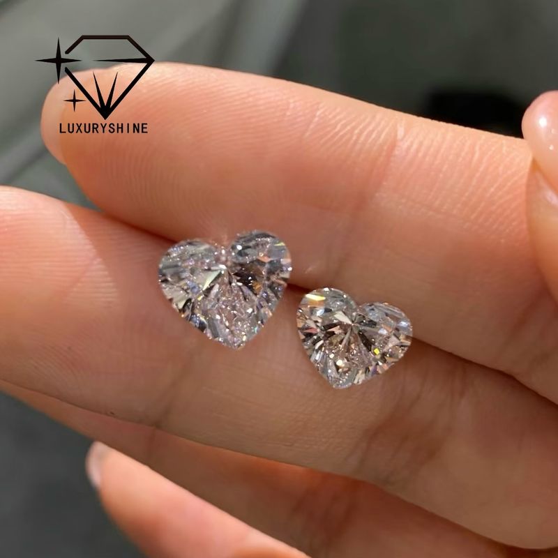 Qualidade LuxuryShine VS2 Coração Corte Excelente Diamante Cultivado em Laboratório Diamantes Reais & Joias de Casamento & Suporte de Joias Personalizadas Personalização Especial fábrica