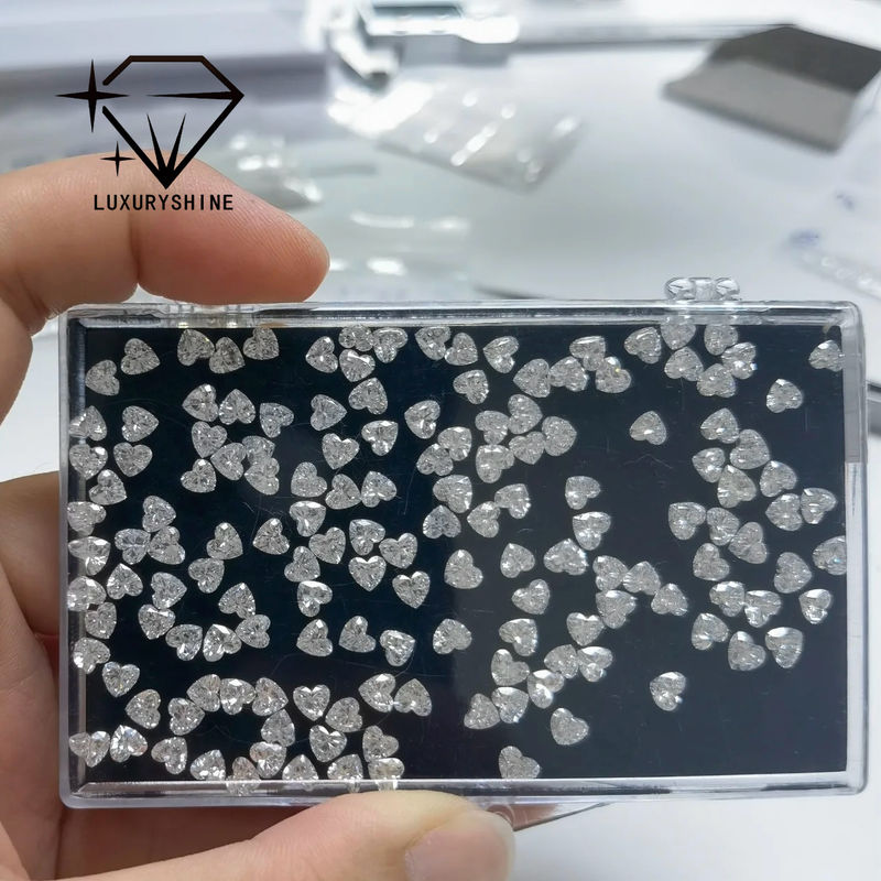 Qualidade LuxuryShine VS2 Coração Corte Excelente Diamante Cultivado em Laboratório Diamantes Reais & Joias de Casamento & Suporte de Joias Personalizadas Personalização Especial fábrica