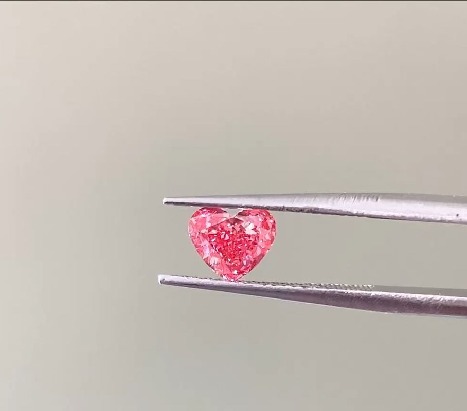 Qualidade LuxuryShine Rosa Chique / Rosa Intenso Chique / Rosa Vivo Chique Coração Lapidado Diamante Cultivado em Laboratório VVS-VS1 Diamantes Reais & Joias de Casamento & Joias Personalizadas fábrica