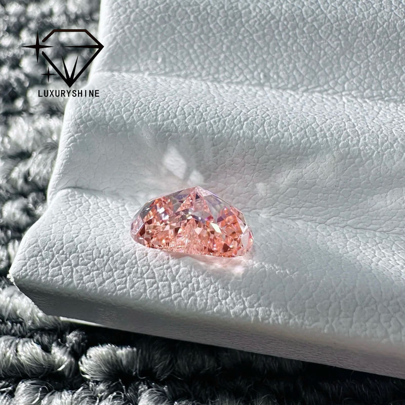 Qualidade LuxuryShine Rosa Chique / Rosa Intenso Chique / Rosa Vivo Chique Coração Lapidado Diamante Cultivado em Laboratório VVS-VS1 Diamantes Reais & Joias de Casamento & Joias Personalizadas fábrica