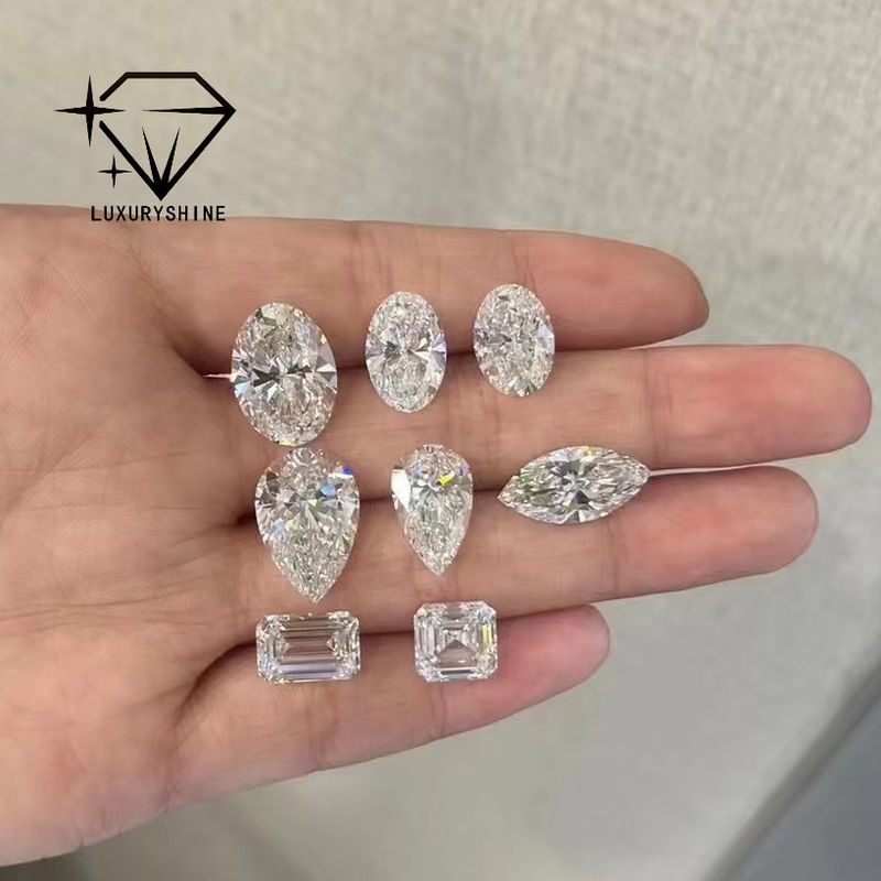 Qualidade LuxuryShine VVS-VS Asscher Shape Lab Diamante cultivado 0.1-10CT D-F Cor Diamante branco Com Certificado IGI 3EX Pedras cortadas fábrica