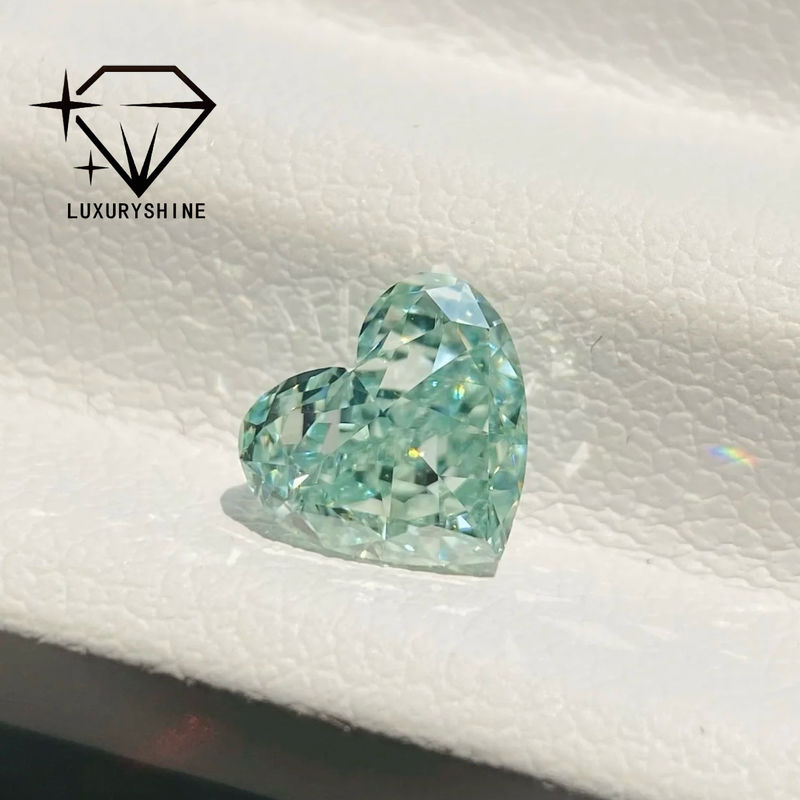 Qualidade LuxuryShine Pink / Yellow / Green Heart Cut Lab Grown Diamond VVS-VS Real Diamonds & Wedding Jewelry & Customized Jewelry fábrica