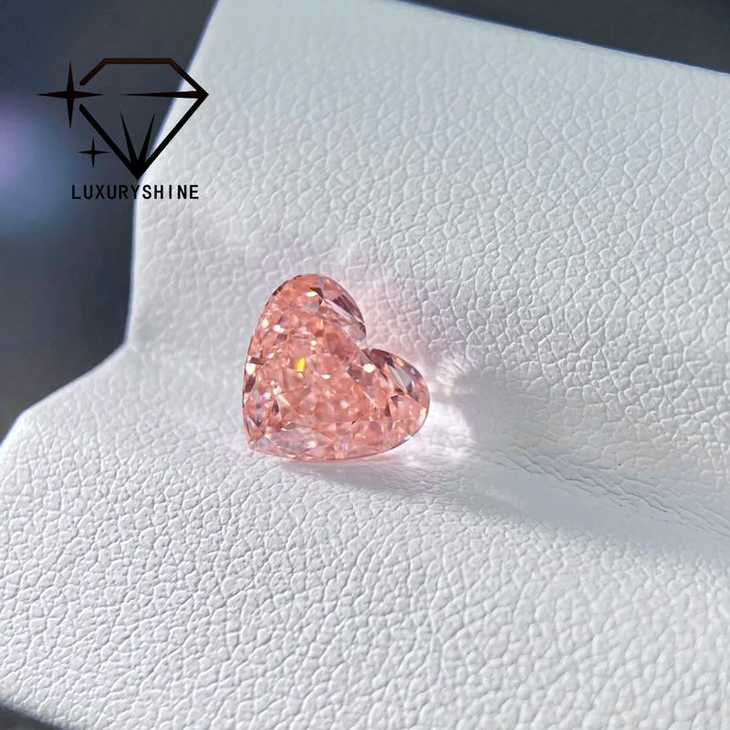 Qualidade LuxuryShine Pink / Yellow / Green Heart Cut Lab Grown Diamond VVS-VS Real Diamonds & Wedding Jewelry & Customized Jewelry fábrica