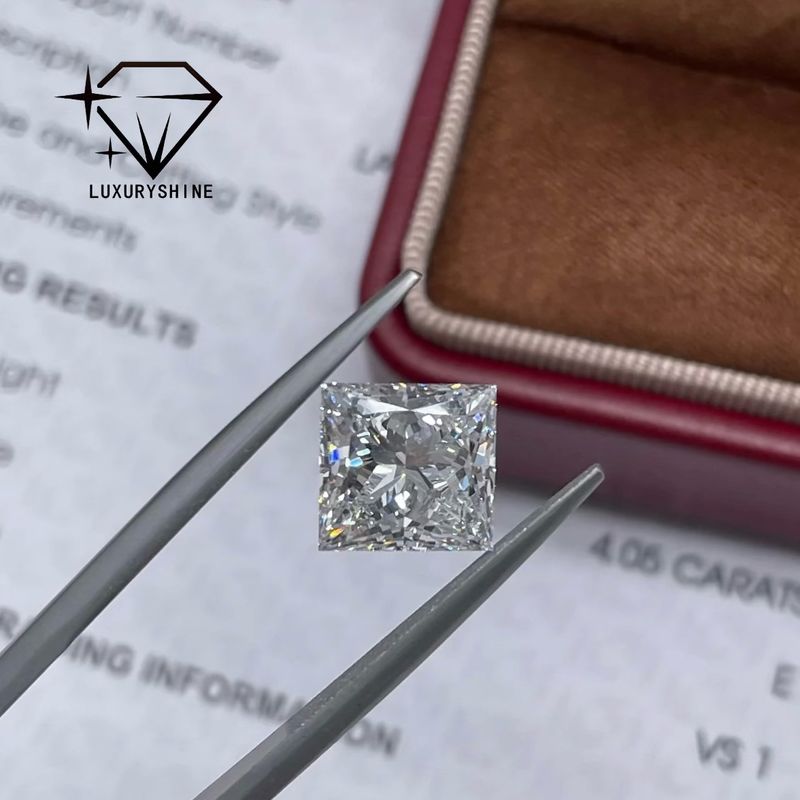 Qualidade Diamantes de Casamento por Atacado com Corte Excelente, Diamante Laboratorial Princess Cut LuxuryShine, Cor D-F, VVS-VS, com Certificado IGI fábrica