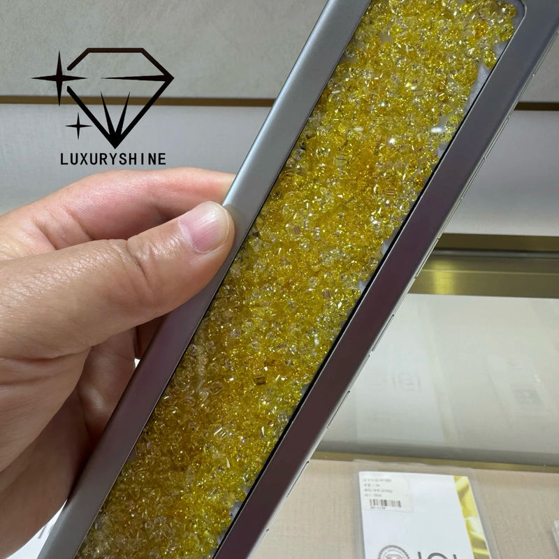Qualidade Diamante Cultivado em Laboratório LuxuryShine VVS-VS Amarelo Fancy/Amarelo Claro/Fancy Intense/Amarelo Vivo 1CT 2CT 3CT 4CT 5CT Oval Corte Excelente Com Certificado e Joias Personalizadas fábrica