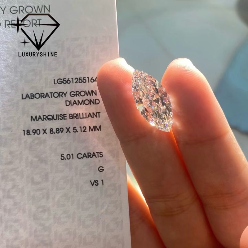 Qualidade Diamante Marquise cultivado em laboratório VVS-VS D-F Cor IGI Certificado fábrica