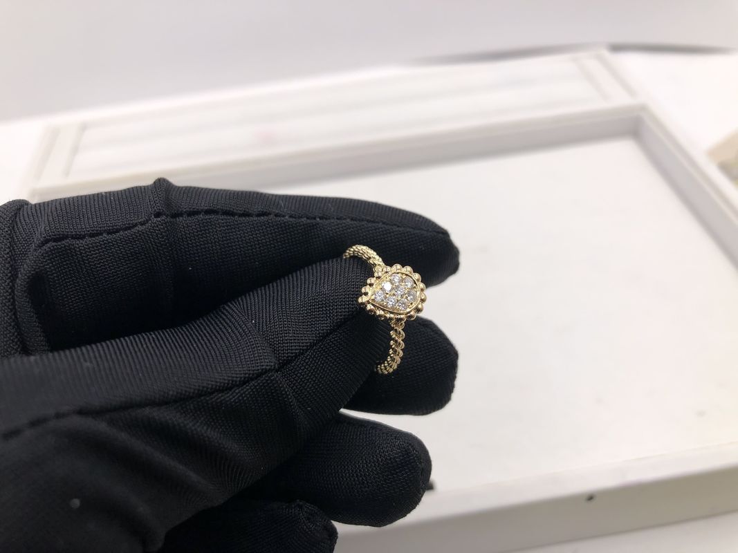 Qualidade Ouro luxuoso Ring Beautiful With Yellow/ouro branco dos diamantes 18K da joia da joia do ouro fábrica