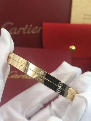 Qualidade Diamantes do modelo pequeno 6 do bracelete do ouro do AMOR 18K para mulheres/homens fábrica