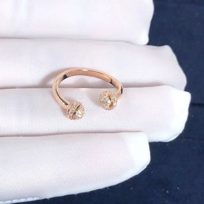 Qualidade Possessão Ring In aberto 18K Rose Gold Set With de Piaget 58 diamantes cortados brilhantes fábrica