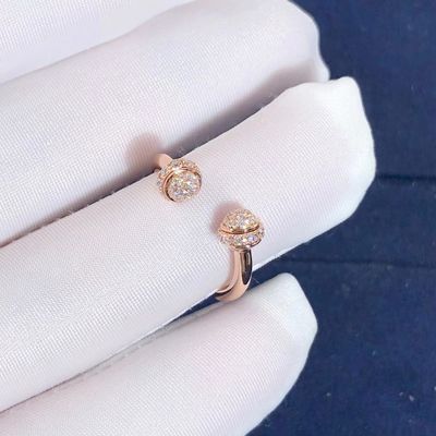 Qualidade Possessão Ring In aberto 18K Rose Gold Set With de Piaget 58 diamantes cortados brilhantes fábrica