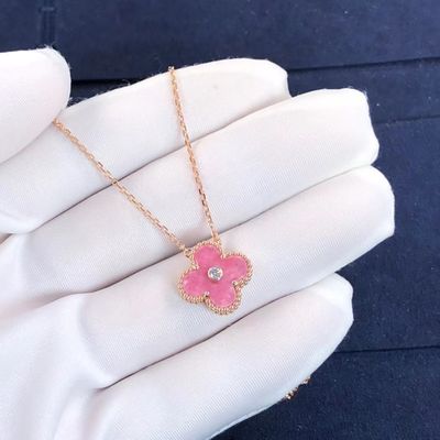 Qualidade Vintage Alhambra Pendant Real Diamonds da colar do ouro do quilate do OEM 18 fábrica