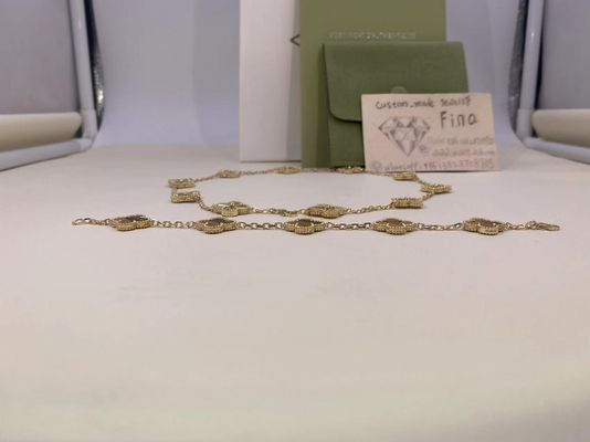 Qualidade Amarelo dos motivos 18k de Alhambra Bracelet 5 do vintage de VCA/bracelete de Rosa/ouro branco fábrica