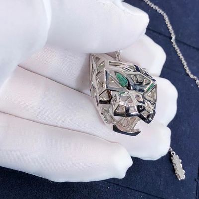 Qualidade ônix da colar de Panthere da série do carro do ouro 18K branco CONTRA os diamantes personalizados fábrica