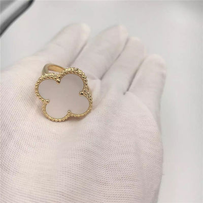 Qualidade VCARF78900 Van Cleef e ouro amarelo Alhambra do anel mágico de Arpels com forma da flor fábrica
