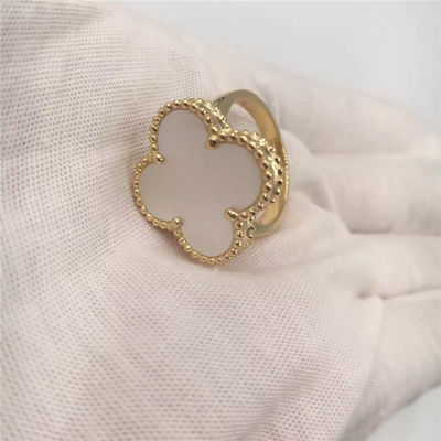 Qualidade VCARF78900 Van Cleef e ouro amarelo Alhambra do anel mágico de Arpels com forma da flor fábrica
