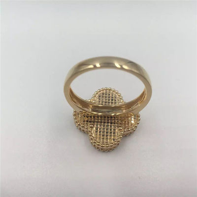 Qualidade VCARF78900 Van Cleef e ouro amarelo Alhambra do anel mágico de Arpels com forma da flor fábrica
