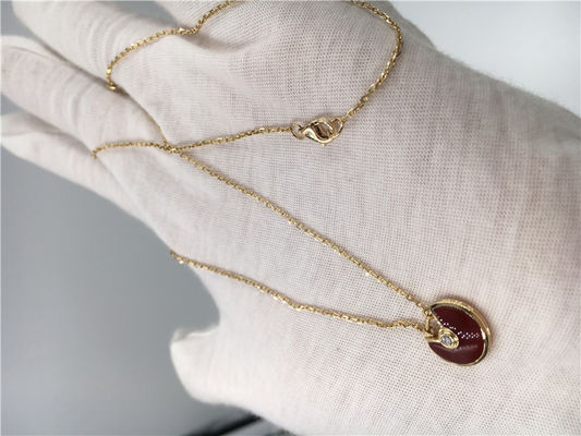 Qualidade Colar 18K Rose Gold Carnelian de Amulette De da joia de High End Custom do modelo de XS fábrica
