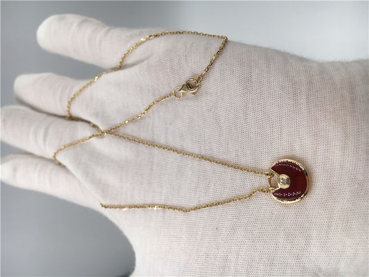 Qualidade Colar 18K Rose Gold Carnelian de Amulette De da joia de High End Custom do modelo de XS fábrica