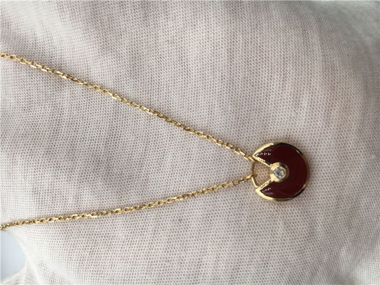 Qualidade Colar 18K Rose Gold Carnelian de Amulette De da joia de High End Custom do modelo de XS fábrica