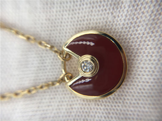 Qualidade Colar 18K Rose Gold Carnelian de Amulette De da joia de High End Custom do modelo de XS fábrica