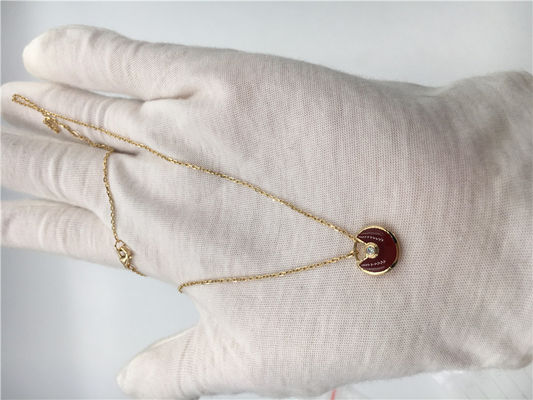 Qualidade Colar 18K Rose Gold Carnelian de Amulette De da joia de High End Custom do modelo de XS fábrica
