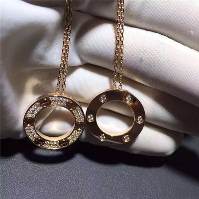 Qualidade O ouro amarelo da colar 18K do amor, pavimenta Diamond Necklace B7058400 fábrica