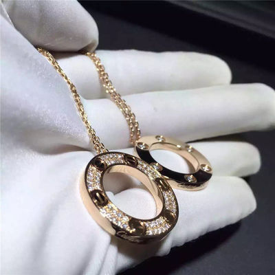 Qualidade O ouro amarelo da colar 18K do amor, pavimenta Diamond Necklace B7058400 fábrica