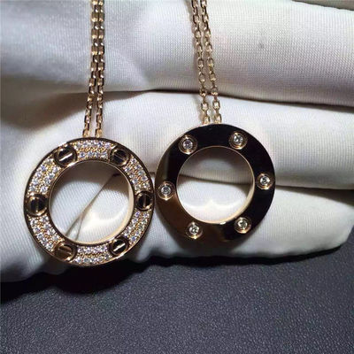 Qualidade O ouro amarelo da colar 18K do amor, pavimenta Diamond Necklace B7058400 fábrica