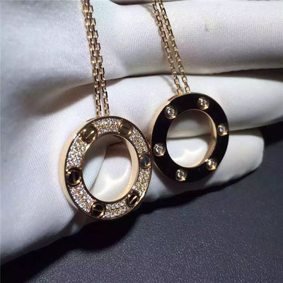 Qualidade O ouro amarelo da colar 18K do amor, pavimenta Diamond Necklace B7058400 fábrica