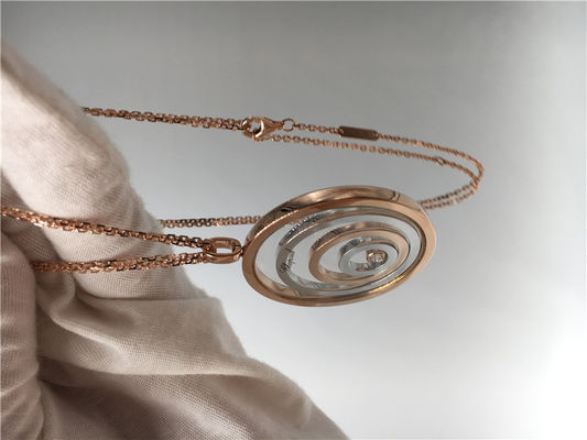 Qualidade Pendente do ouro da forma redonda 18k Rosa, pendente feliz do espírito de Chopard da qualidade do SI H fábrica