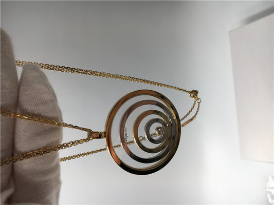 Qualidade Pendente do ouro da forma redonda 18k Rosa, pendente feliz do espírito de Chopard da qualidade do SI H fábrica