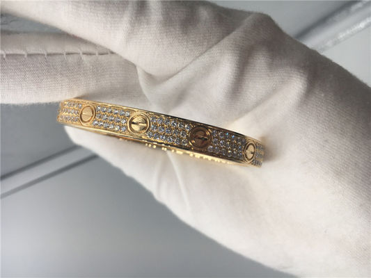 Qualidade Bracelete do ouro, bracelete Rose Gold With 204 brilhante - diamantes cortados fábrica