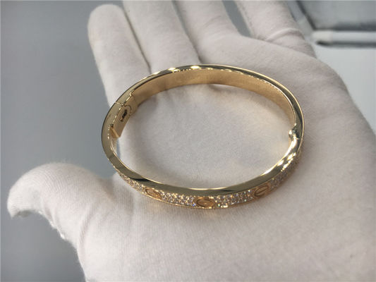 Qualidade Bracelete do ouro, bracelete Rose Gold With 204 brilhante - diamantes cortados fábrica