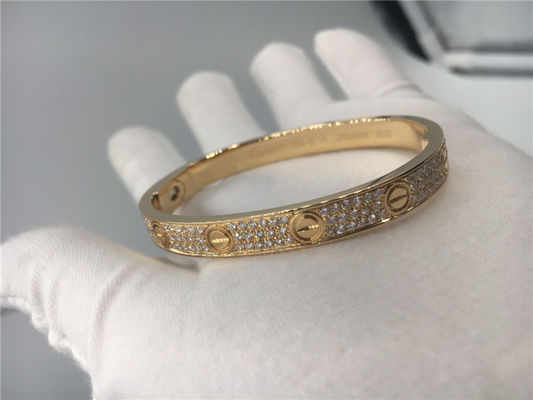 Qualidade Bracelete do ouro, bracelete Rose Gold With 204 brilhante - diamantes cortados fábrica