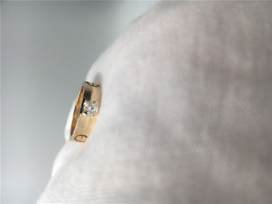 Qualidade Brilhante - ouro amarelo cortado N4250100 do anel 18K do solitário do amor do diamante fábrica