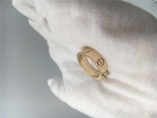 Qualidade Brilhante - ouro amarelo cortado N4250100 do anel 18K do solitário do amor do diamante fábrica