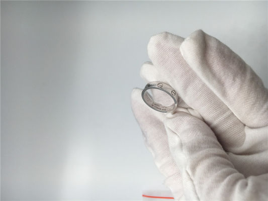 Qualidade aliança de casamento luxuosa branca B4085100 do amor da joia do ouro 18K sem diamante fábrica