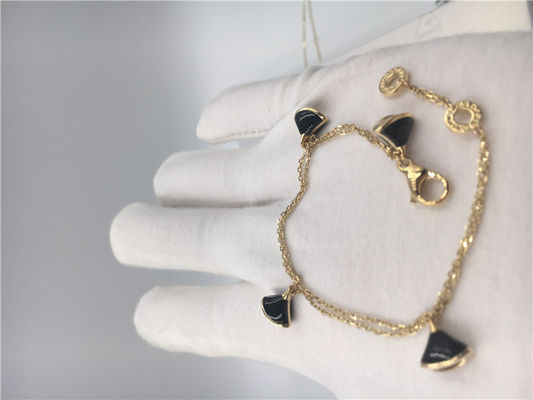 Qualidade 18K ouro amarelo Luxury preto Diva Bracelet Women With Mother da pérola fábrica