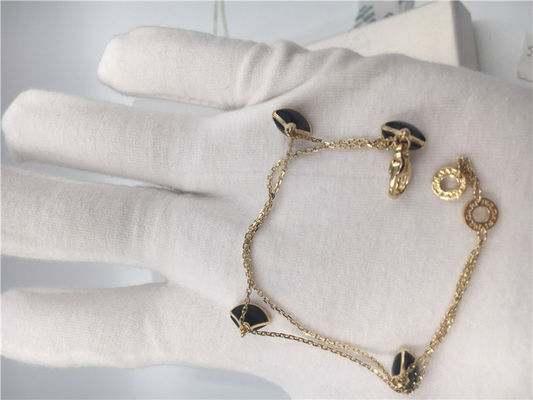 Qualidade 18K ouro amarelo Luxury preto Diva Bracelet Women With Mother da pérola fábrica