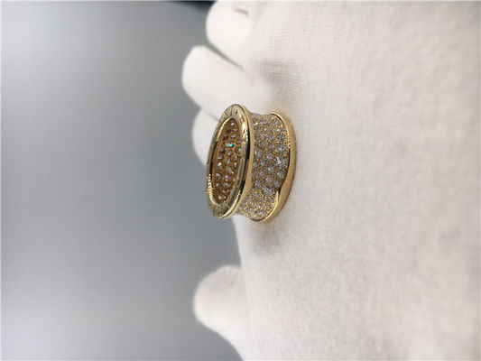 Qualidade Alianças de casamento luxuosas dos homens da joia, anéis luxuosos da joia do vintage do ouro 18k amarelo com diamantes fábrica