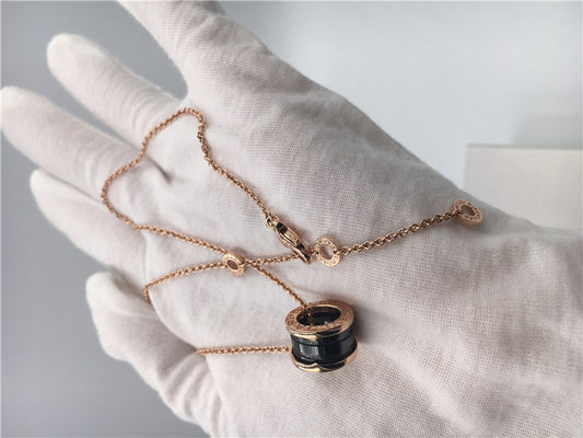 Qualidade Ouro cor-de-rosa luxuoso da joia B Zero1 Necklace18K do CL855762 das mulheres com cerâmico preto fábrica