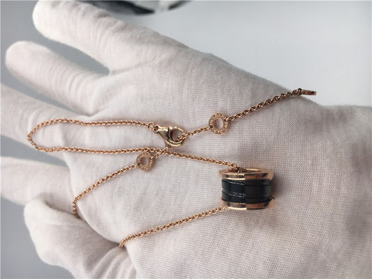 Qualidade Ouro cor-de-rosa luxuoso da joia B Zero1 Necklace18K do CL855762 das mulheres com cerâmico preto fábrica