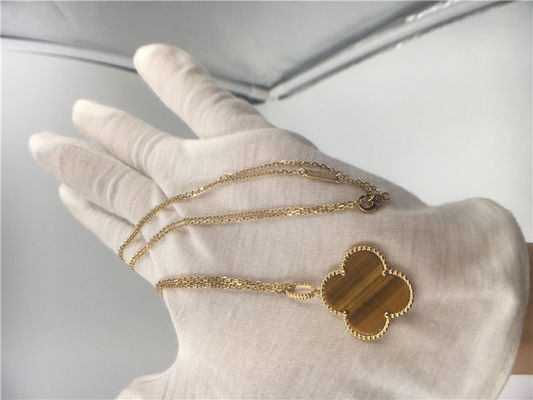 Qualidade Colar feito a mão feita sob encomenda do ouro das senhoras 18K com Bois D'Amourette/pedra preciosa de Brown fábrica
