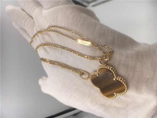 Qualidade Colar feito a mão feita sob encomenda do ouro das senhoras 18K com Bois D'Amourette/pedra preciosa de Brown fábrica
