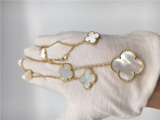 Qualidade Ouro amarelo mágico branco da colar 18k de Van Cleef Arpels Alhambra da madrepérola fábrica