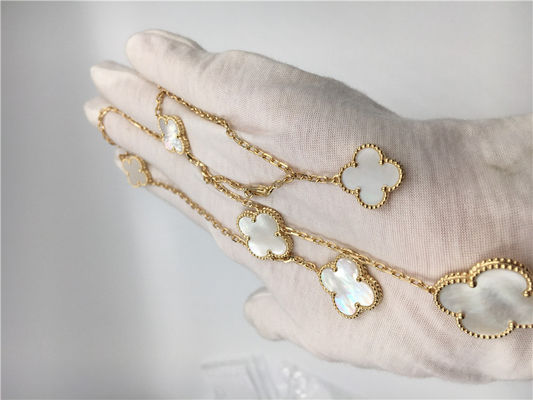 Qualidade Ouro amarelo mágico branco da colar 18k de Van Cleef Arpels Alhambra da madrepérola fábrica