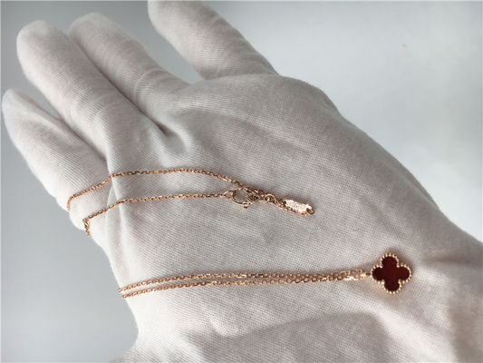 Qualidade Colar para a amiga, colar mágica do pendente do ouro de Rosa de 18k Alhambra com cornalina fábrica